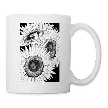 Sonnenblumen - Tasse - Weiß - Rechts