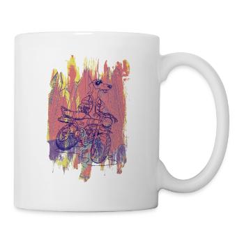 Daxhond moto chemises sombres fond - Mug blanc - blanc - Droite