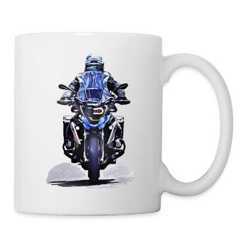 Motorradfahrer - Tasse - Weiß - Rechts