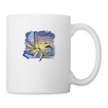 Delfin Delfinschule Säugetier Meer Delfinarium - Tasse - Weiß - Rechts