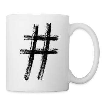 Hashtag - Tasse - Weiß - Rechts