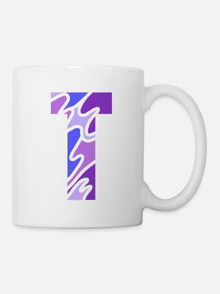 Letter T - Tasse - Weiß