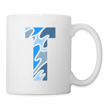 letter T - Tasse - Weiß - Rechts
