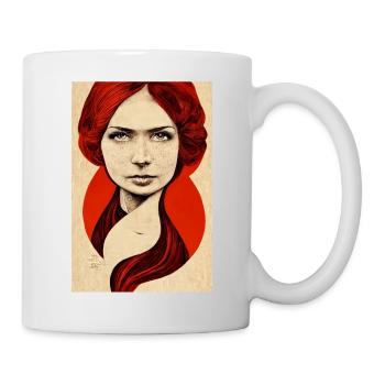Viking Woman Red Hair - Mug - white - Right