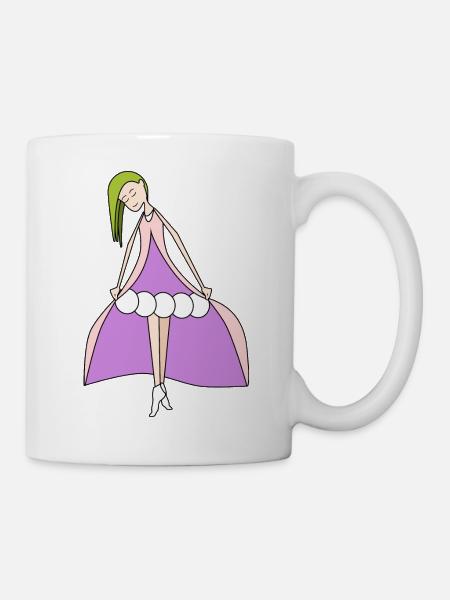 Fuchsie Puppe - Tasse - Weiß