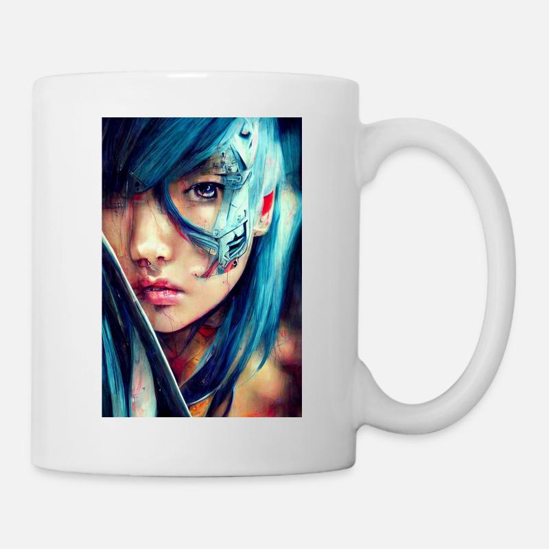Manga Samouraï girl - Mug blanc - blanc