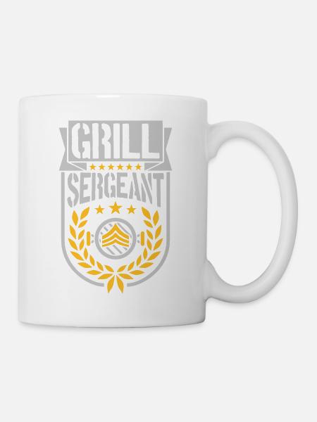 Grill Sergeant Lorbeerkranz Barbecue - Tasse - Weiß
