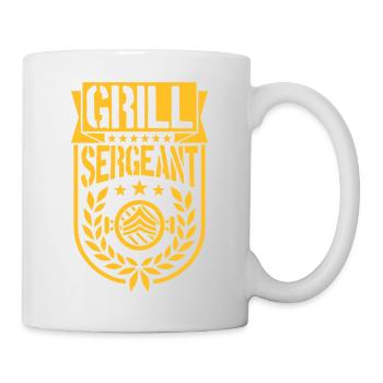 Grill Sergeant Barbecue Party Couronne de laurier - Mug blanc - blanc - Droite
