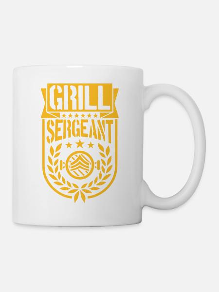 Grill Sergeant Grillparty Lorbeerkranz - Tasse - Weiß