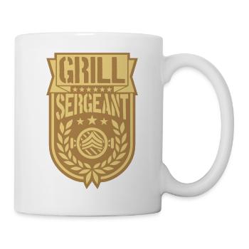 Grill Sergeant cool laurel wreath - Mug - white - Right
