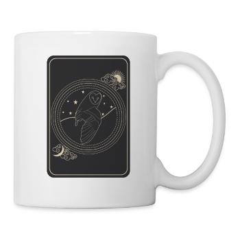Barn Owl in the night card - Mug blanc - blanc - Droite