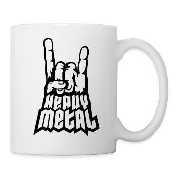 Hand signal Heavy Metal Logo - Mug - white - Right