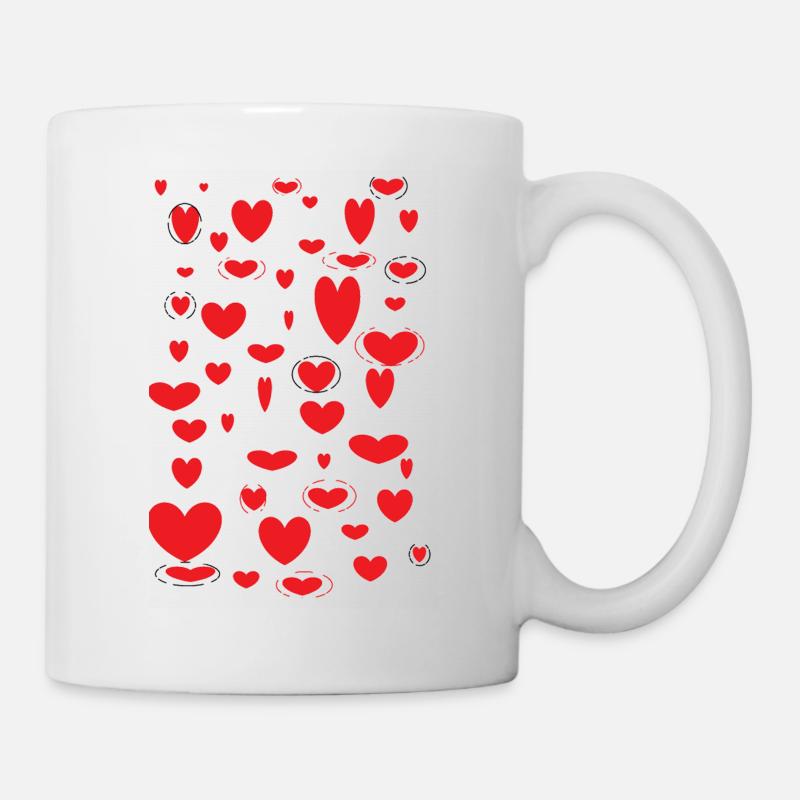 süße Herzen - Tasse - Weiß
