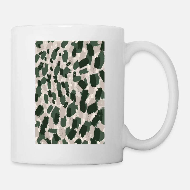 Motif de traits verts épais - Mug blanc - blanc