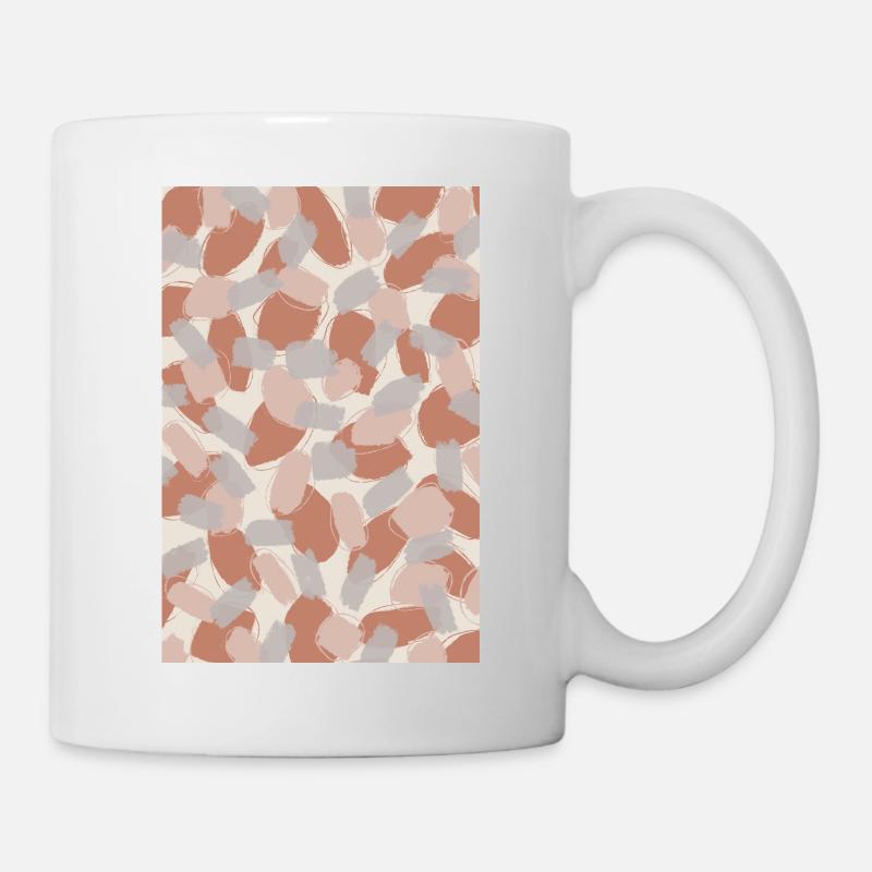 Beige Stokes Pattern - Mug - white