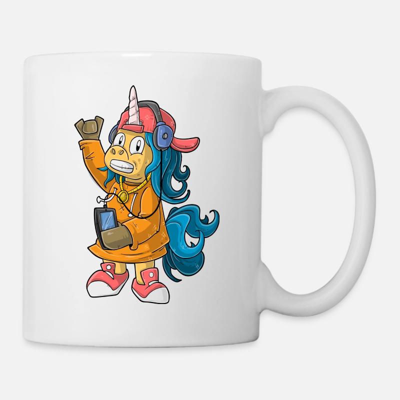Hip Hop Einhorn - Tasse - Weiß
