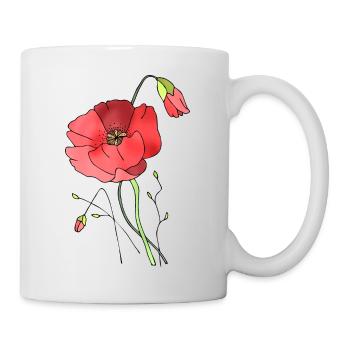 Fleur - Mug blanc - blanc - Droite