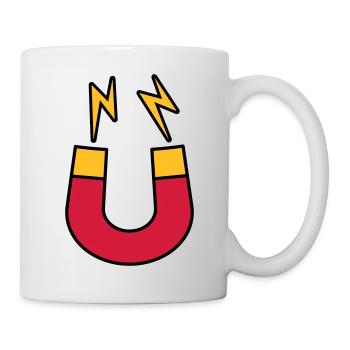 Lightning magnet logo funny - Mug - white - Right
