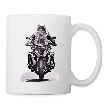 GS Motorradfahrer black - Tasse - Weiß - Rechts