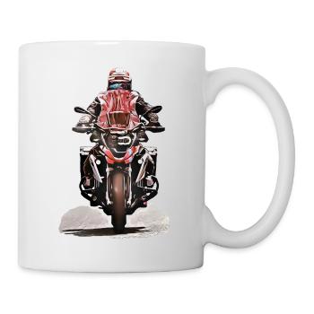 GS Motorradfahrer - Tasse - Weiß - Rechts