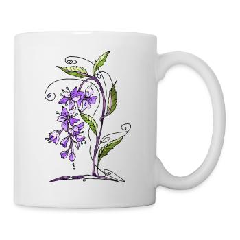 Fleur - Mug blanc - blanc - Droite