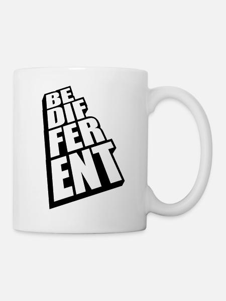 Be different Logo Design - Tasse - Weiß