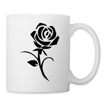 Rose - Tasse - Weiß - Rechts