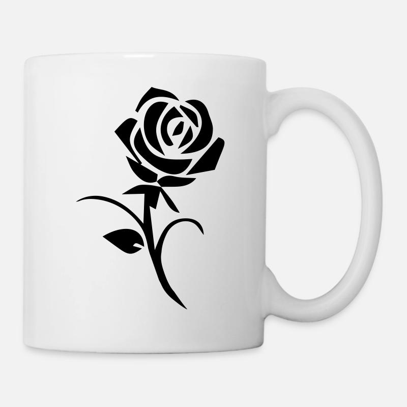 Rose - Tasse - Weiß