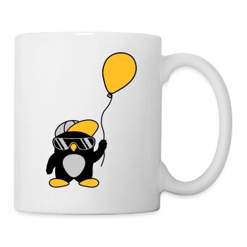 Balloon cool penguin cap - Mug - white - Right