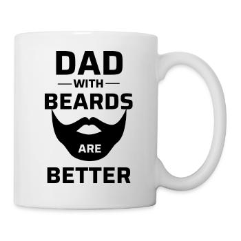 Dad with beards are better - Mug - white - Right