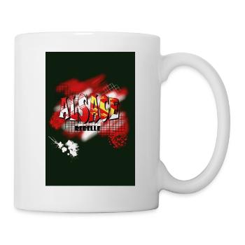 Alsace Rebelle Graph pour T-shirt accessoire etc.. - Mug blanc - blanc - Droite