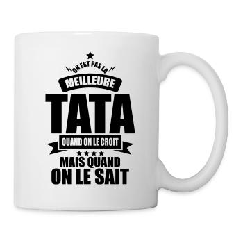 on est la meilleure tata quand on le sait - Mug blanc - blanc - Droite