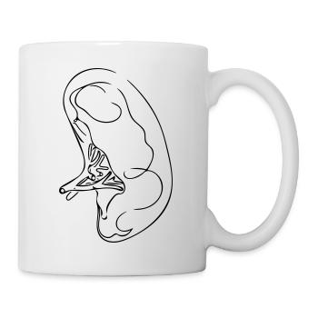 Art au trait pancréatique - Minimaliste - Mug blanc - blanc - Droite