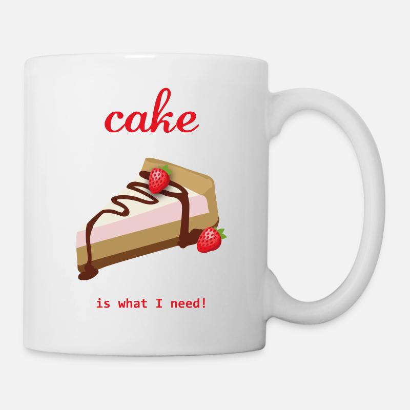 Le gâteau est ce dont j’ai besoin - Mug blanc - blanc