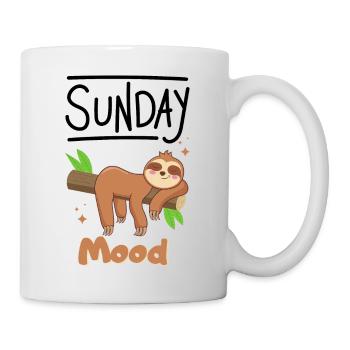 Faultier Sunday Mood - Tasse - Weiß - Rechts