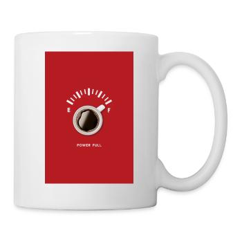 Café pleine puissance - Mug blanc - blanc - Droite
