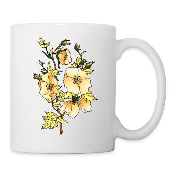 Fleur - Mug blanc - blanc - Droite