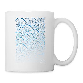Paragliders Verlauf weiß blau - Tasse - Weiß - Rechts