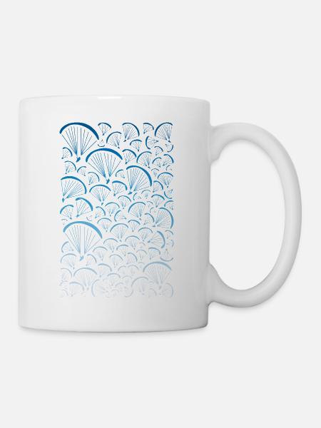 Paragliders Verlauf weiß blau - Tasse - Weiß