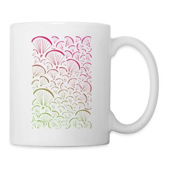 Paragliders Verlauf grün pink - Tasse - Weiß - Rechts