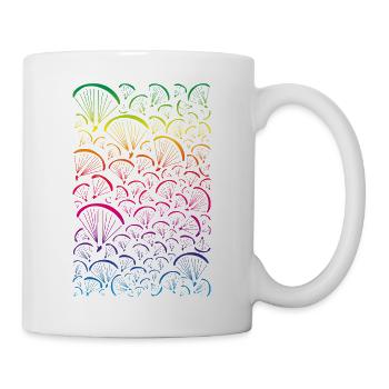 Paragliders Verlauf Regenbogen - Tasse - Weiß - Rechts