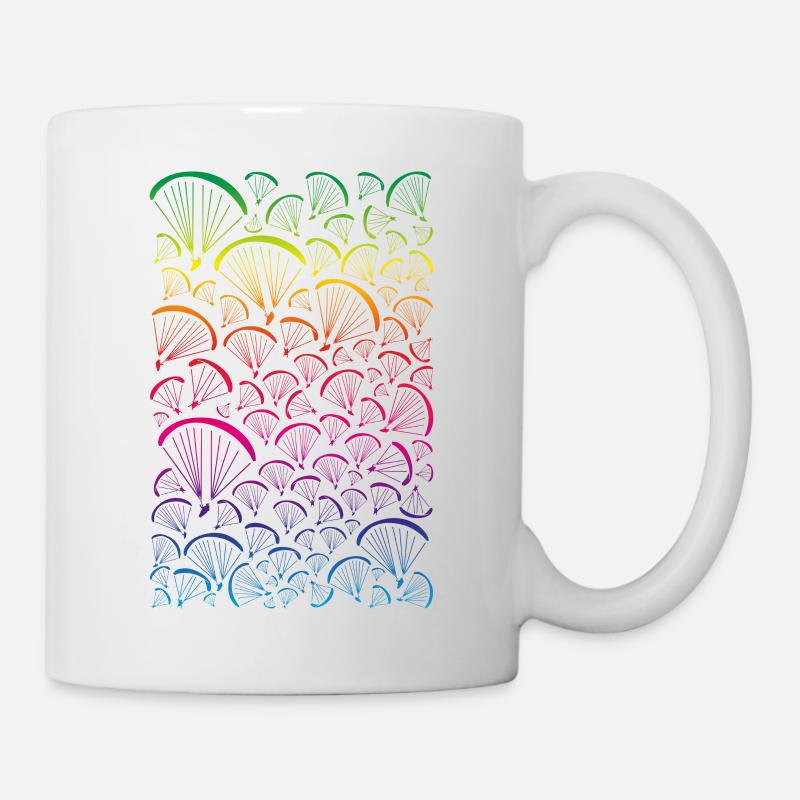 Paragliders Verlauf Regenbogen - Tasse - Weiß
