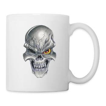 tête de mort hardcore crâne - Mug blanc - blanc - Droite
