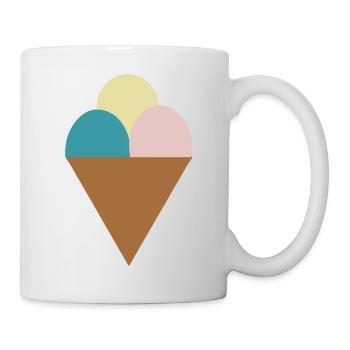 Sommer Sonne Eis Freunde Urlaub Geschenk Tshirt - Tasse - Weiß - Rechts