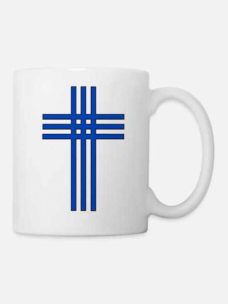 Kreuz - Tasse - Weiß