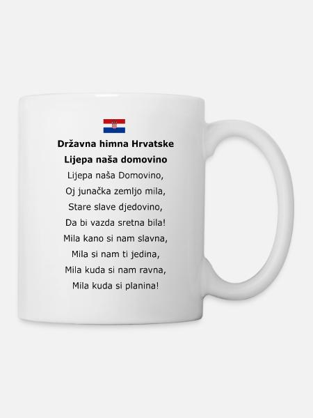Državna himna Hrvatske: Lijepa naša domovino - Mug blanc - blanc
