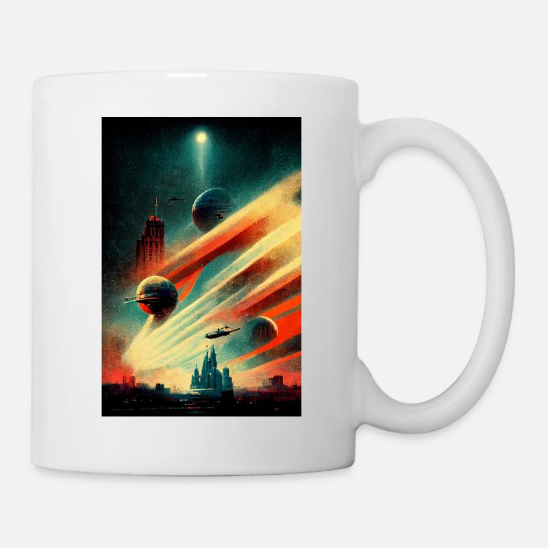 Affiche de film Rétro Science Fiction - Mug blanc - blanc