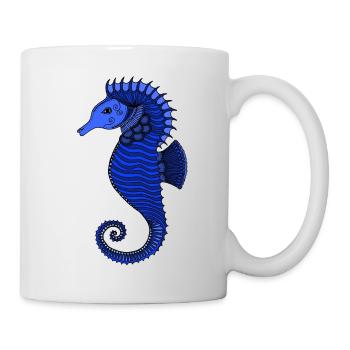 Blue Seahorse - Mug - white - Right