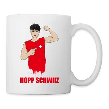 Schweiz Swiss Schwiiz Switzerland Fußball football - Tasse - Weiß - Rechts