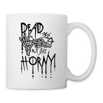 dead inside but horny - Mug - white - Right